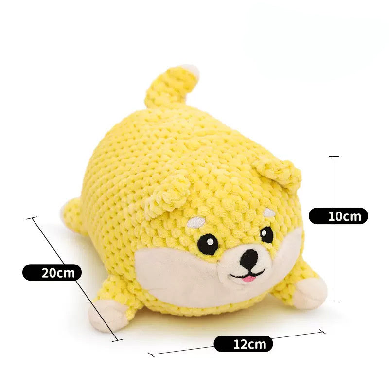 Stuffed Animals Dog Calming Toy Pet Plush Toy Puppy Teeth Cleaning Chew Squeaky Pillow Toy Bite Resistant Vocalization Dog Toy