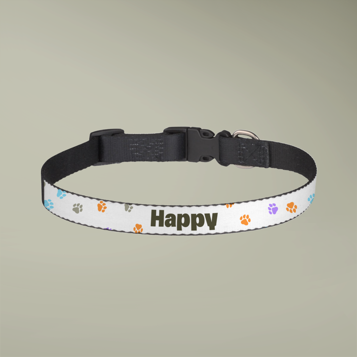 Adjustable, durable clip-on pet collar for dogs & cats