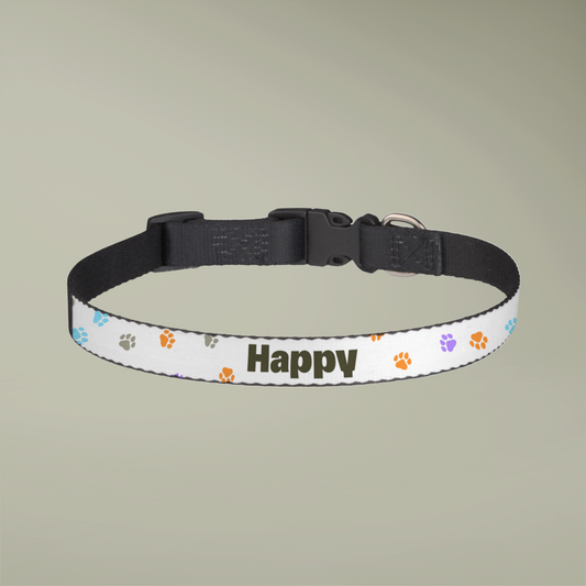 Adjustable, durable clip-on pet collar for dogs & cats