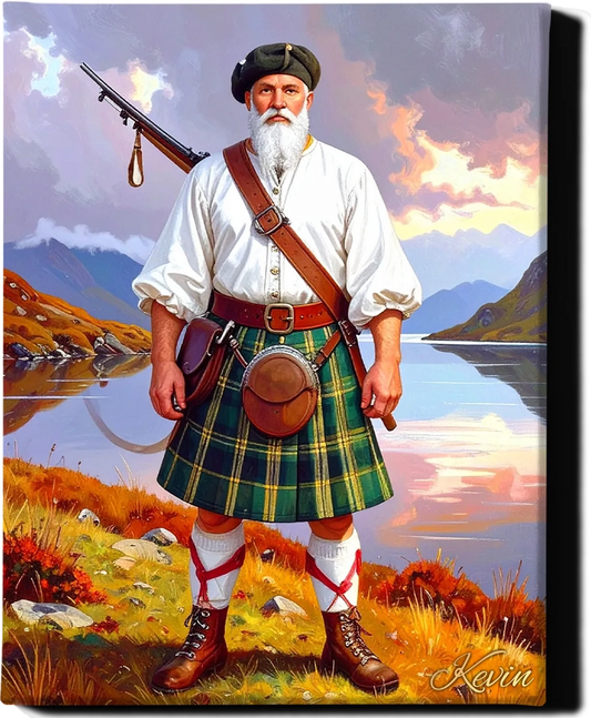 Custom Royal Human Portrait | Angus MacRae | Personalized Wall Art Gift for him