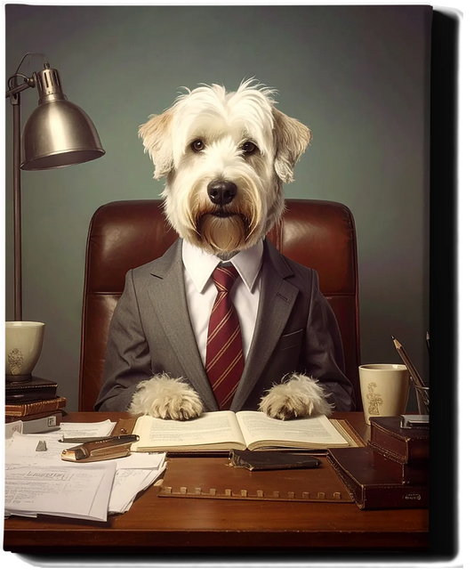 Custom Royal Pet Portrait | Boss Barkley | Personalized Wall Art for Pet Lovers