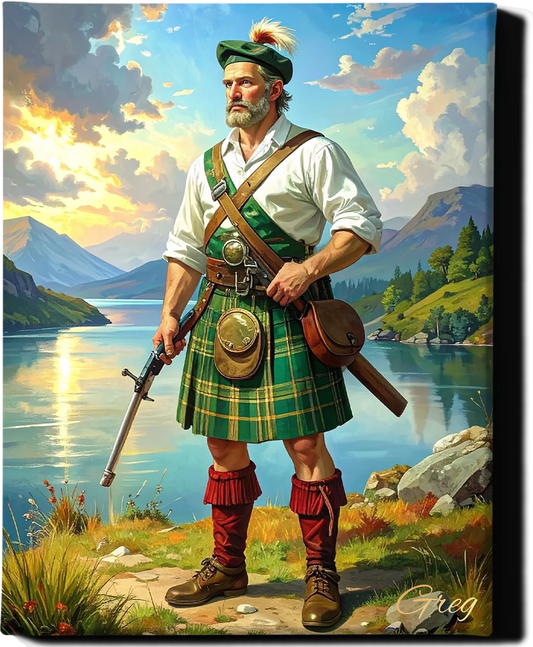 Custom Royal Human Portrait | Callum of Glen | Personalized Wall Art Gift for him