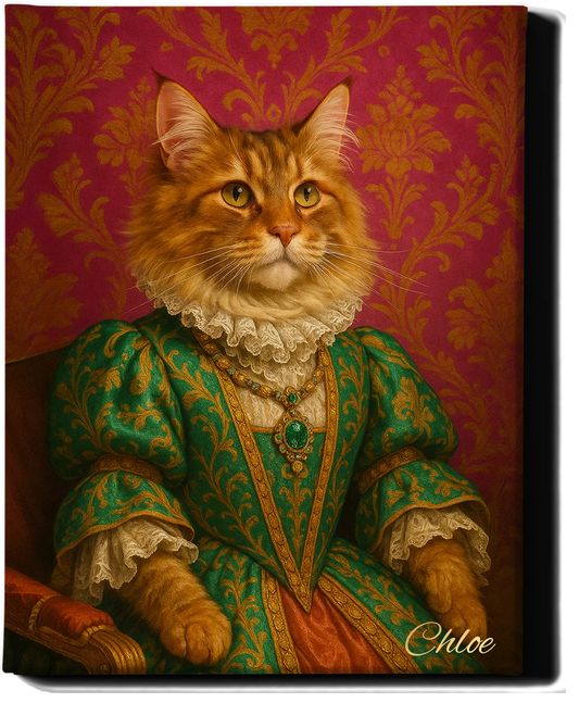 Custom Royal Pet Portrait | Colonel Pawsworth | Personalized Wall Art for Pet Lovers