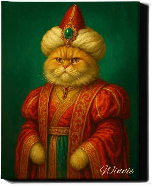 Custom Royal Pet Portrait | Count Barkula | Personalized Wall Art for Pet Lovers