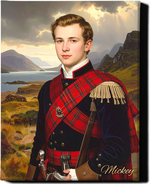 Custom Royal Human Portrait | Ewan MacCrae | Personalized Wall Art Gift for him