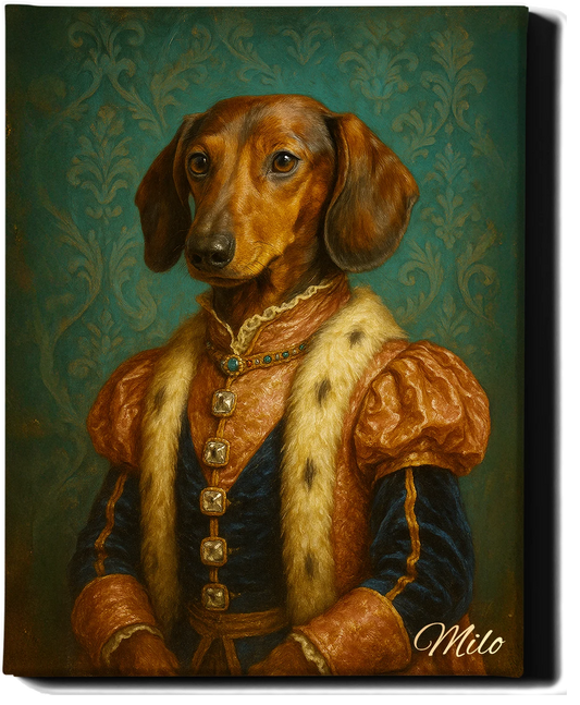 Custom Royal Pet Portrait | Her Highness | Personalized Wall Art for Pet Lovers