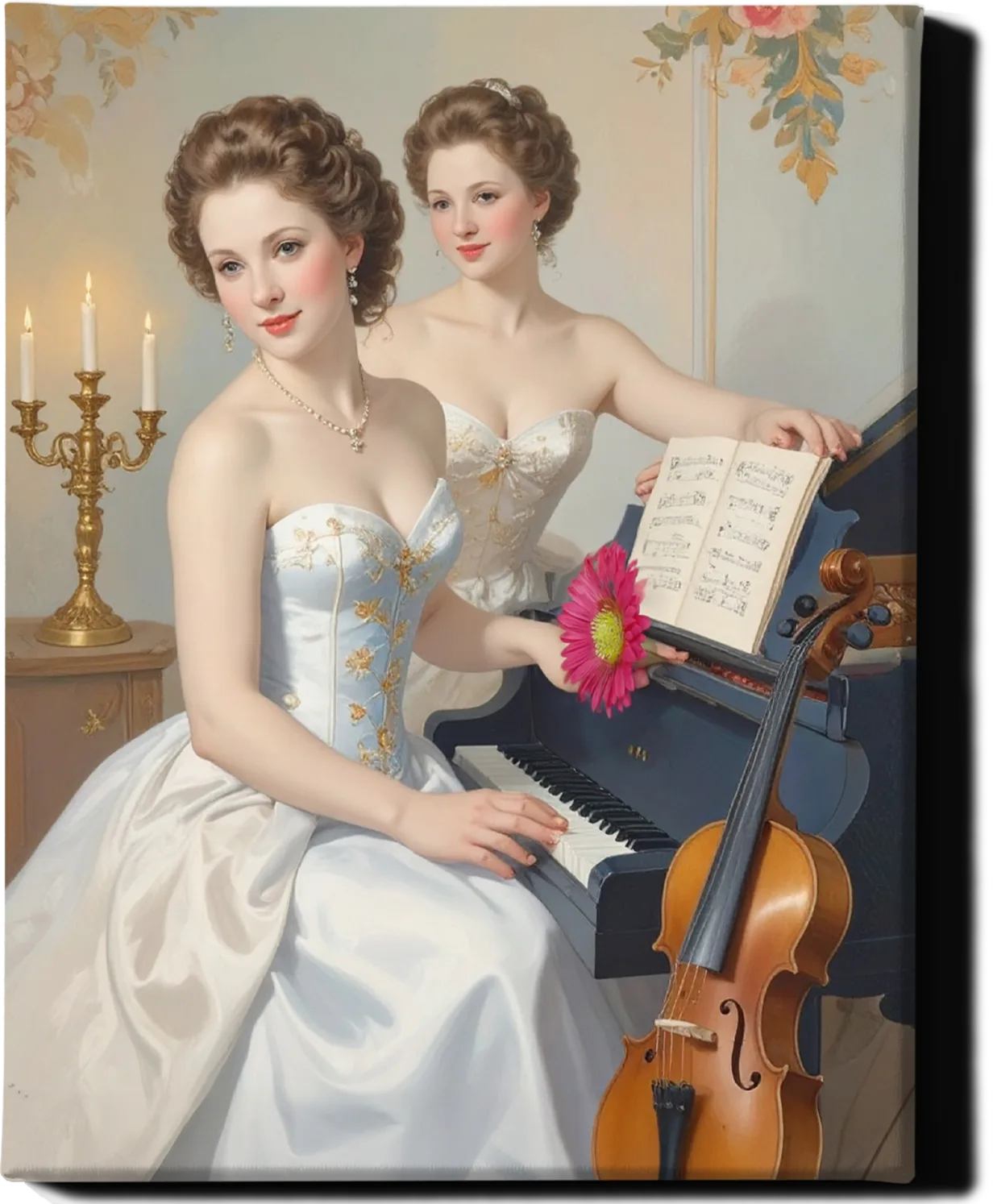 Custom Royal Family Portrait | Melody and Majesty | Personalized Wall Art Gift