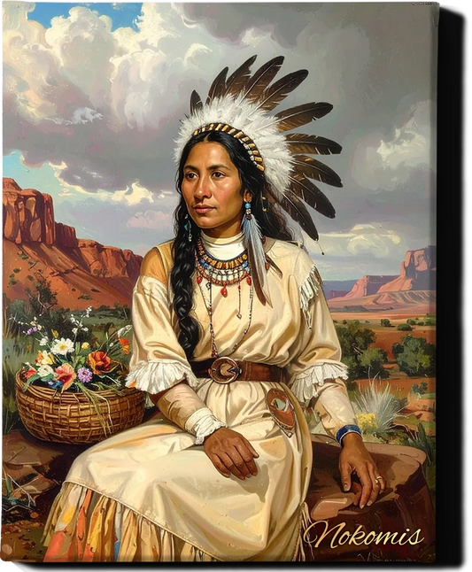 Custom Royal Human Portrait | Native Tribal Matriarch | Personalized Wall Art Gift for her