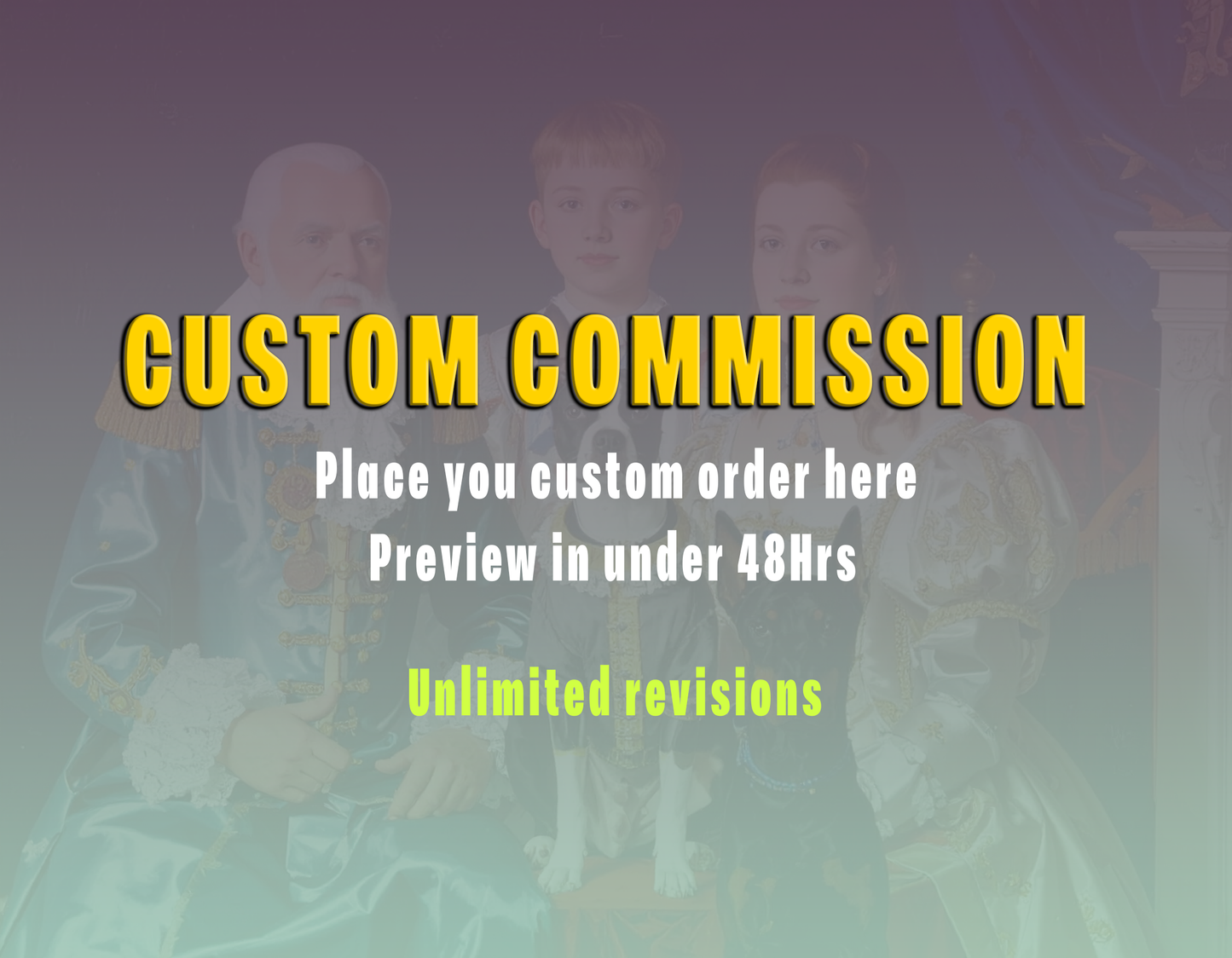Custom Royal Family Portrait | Custom Commission Order | Personalized Wall Art Gift