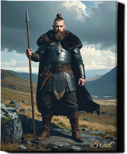 Custom Royal Human Portrait | Thrain Ironcloak | Personalized Wall Art Gift for him