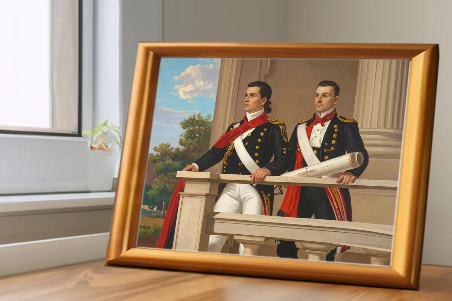 Custom Royal Family Portrait | Balcony of Command | Personalized Wall Art Gift