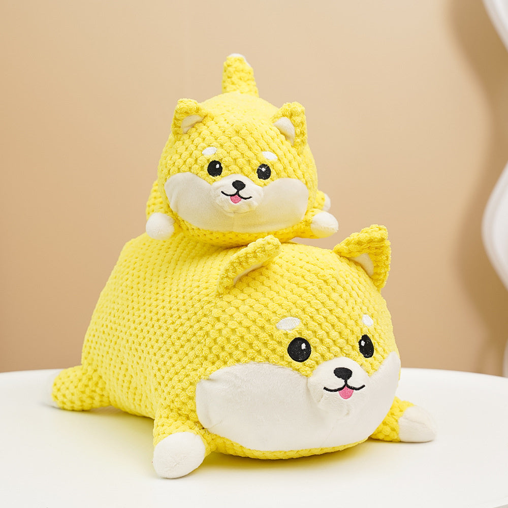 Stuffed Animals Dog Calming Toy Pet Plush Toy Puppy Teeth Cleaning Chew Squeaky Pillow Toy Bite Resistant Vocalization Dog Toy