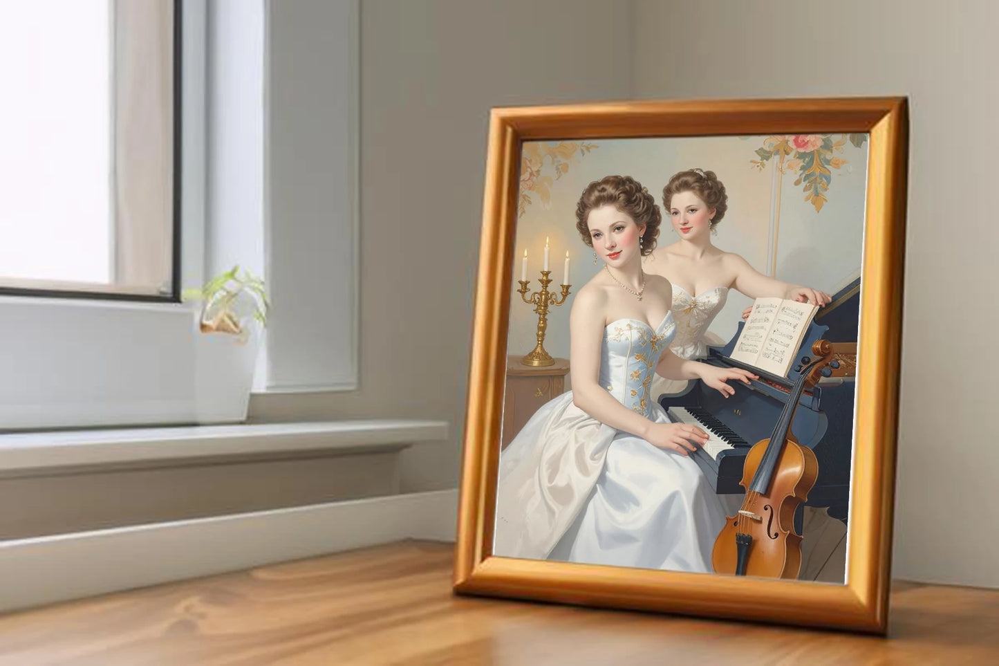 Custom Royal Family Portrait | Melody and Majesty | Personalized Wall Art Gift