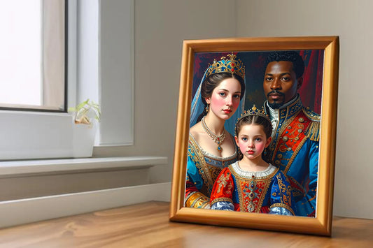 Custom Royal Family Portrait | Throne of Unity | Personalized Wall Art Gift