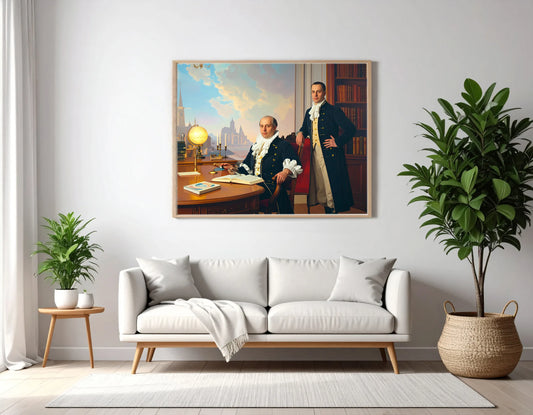 Custom Royal Family Portrait | Gentlemen of Study | Personalized Wall Art Gift