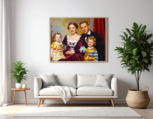 Custom Royal Family Portrait | The Velvet Crest | Personalized Wall Art Gift
