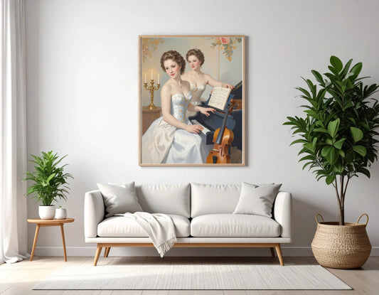 Custom Royal Family Portrait | Melody and Majesty | Personalized Wall Art Gift