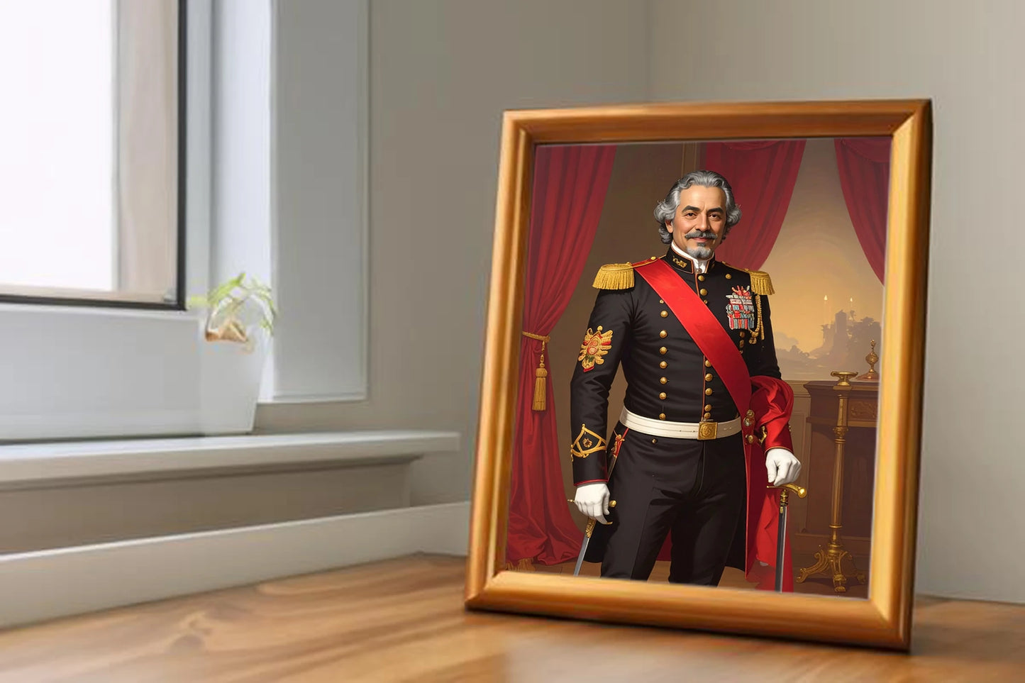 Custom Royal Human Portrait | Lord Mercier | Personalized Wall Art Gift for him