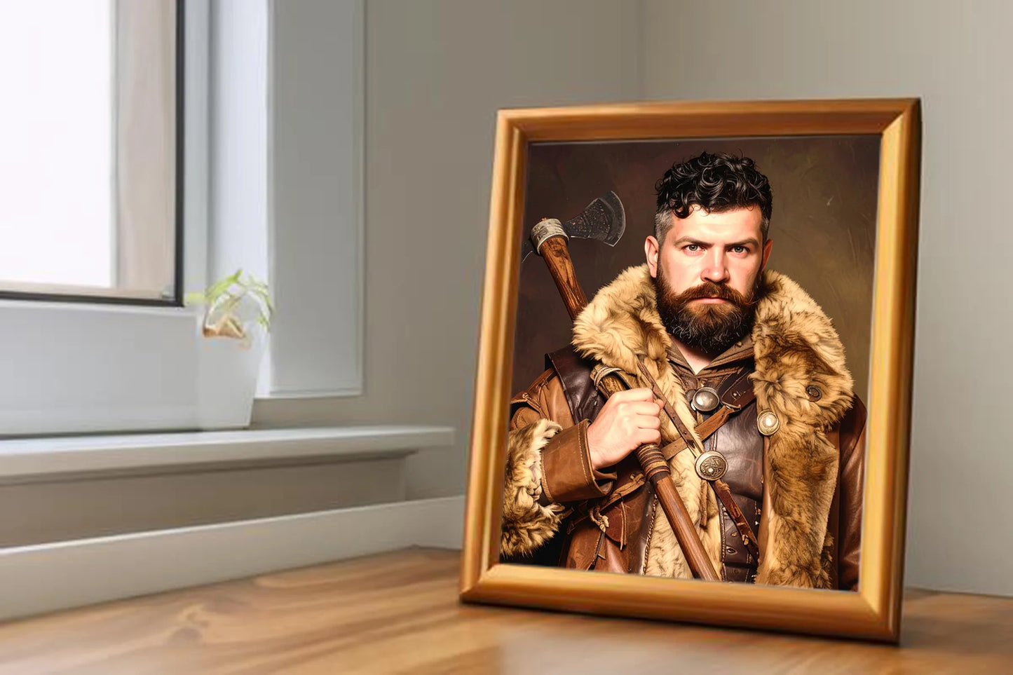 Custom Royal Human Portrait | Wulfric the Iron | Personalized Wall Art Gift for him