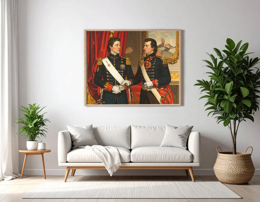 Custom Royal Family Portrait | Knights of Valor | Personalized Wall Art Gift