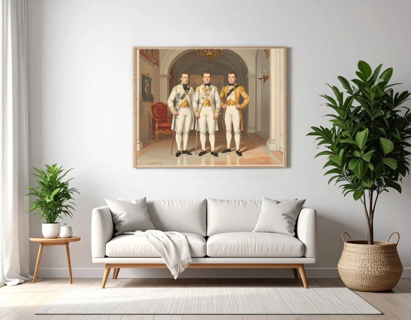 Custom Royal Family Portrait | Palace Guard Brothers | Personalized Wall Art Gift