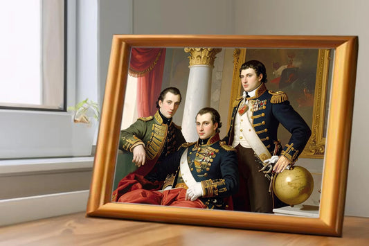 Custom Royal Family Portrait | Empire’s Elite Sons | Personalized Wall Art Gift