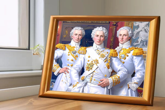 Custom Royal Family Portrait | The White Command | Personalized Wall Art Gift