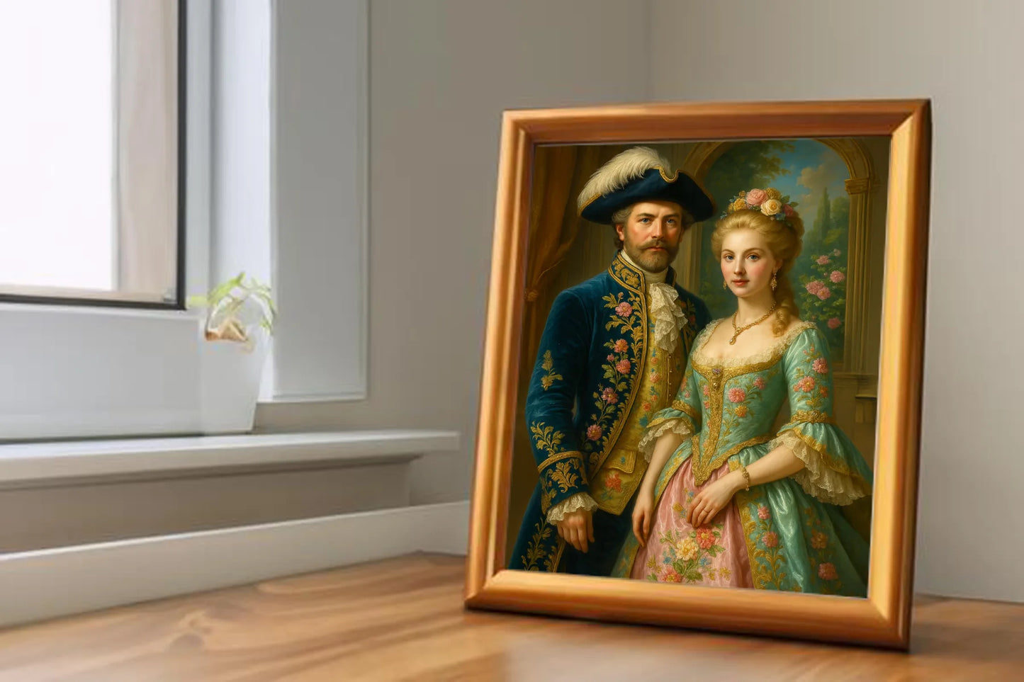 Custom Royal Couple Portrait | Rocco couple | Personalized Wall Art Gift