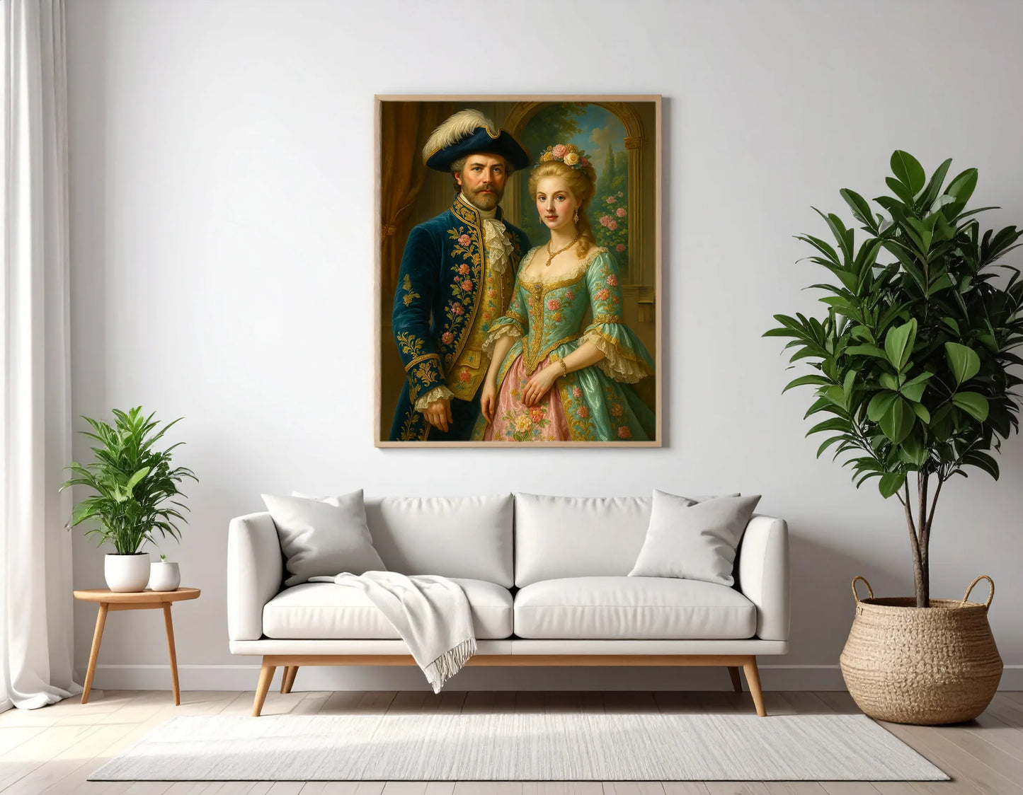 Custom Royal Couple Portrait | Rocco couple | Personalized Wall Art Gift