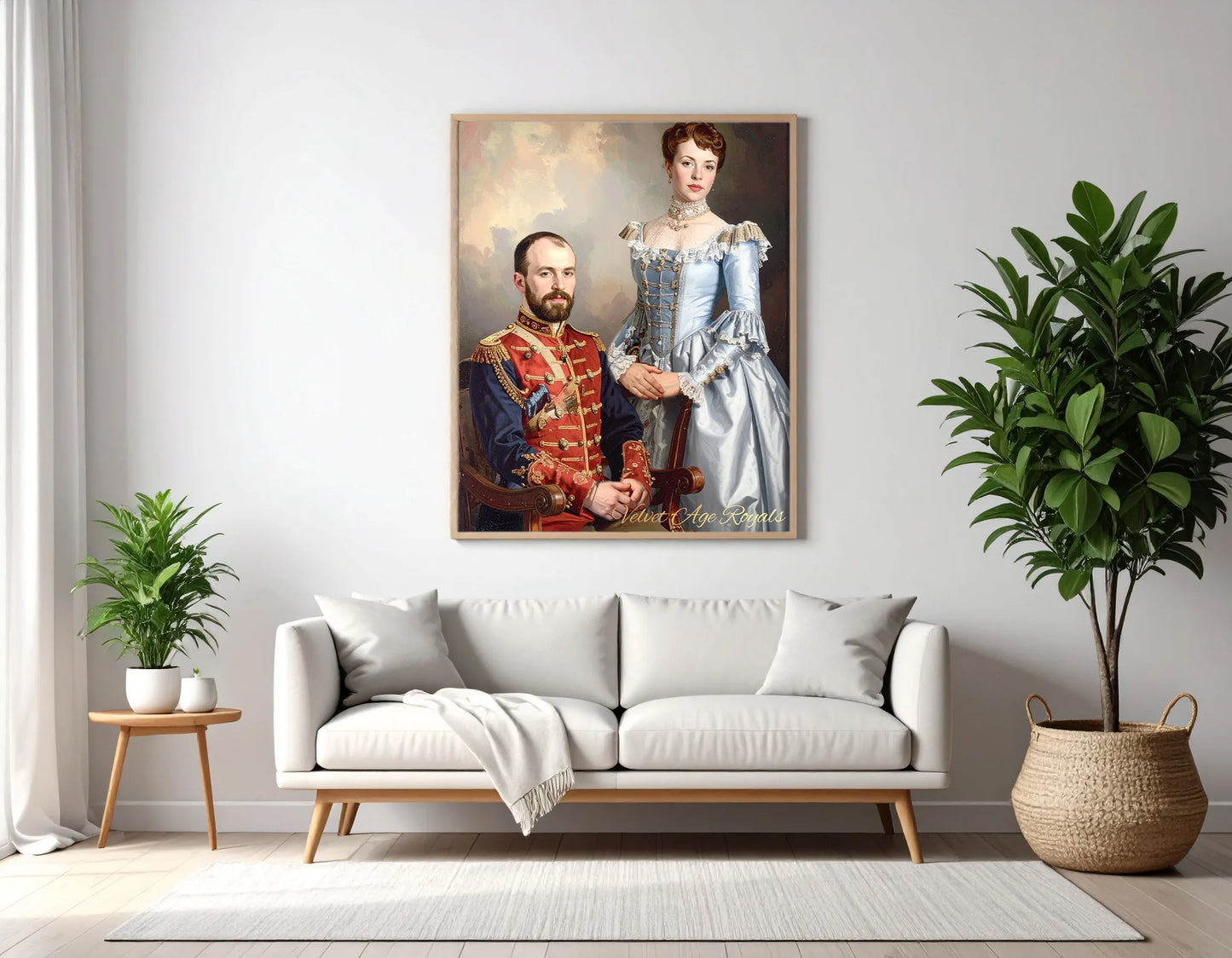 Custom Royal Couple Portrait | Velvet Age Royals | Personalized Wall Art Gift