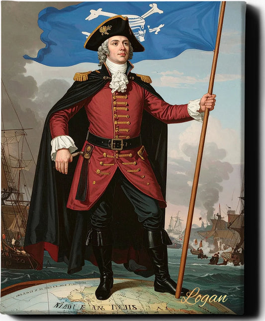 Custom Royal Human Portrait | Pathfinder Admiral | Personalized Wall Art Gift for him