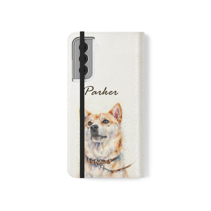 Custom Flip Phone Case – Faux Leather, Card Holder & Stand Feature