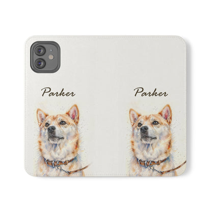 Custom Flip Phone Case – Faux Leather, Card Holder & Stand Feature