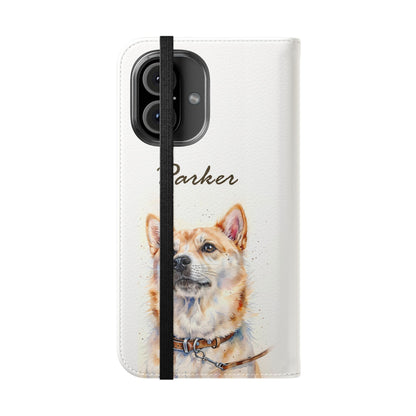 Custom Flip Phone Case – Faux Leather, Card Holder & Stand Feature