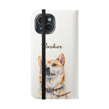 Custom Flip Phone Case – Faux Leather, Card Holder & Stand Feature