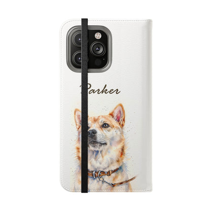 Custom Flip Phone Case – Faux Leather, Card Holder & Stand Feature