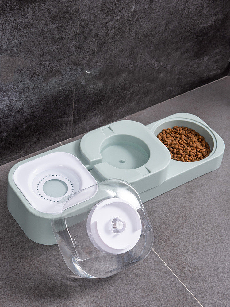 Double Bowl Automatic Drinking Cat Food Bowl