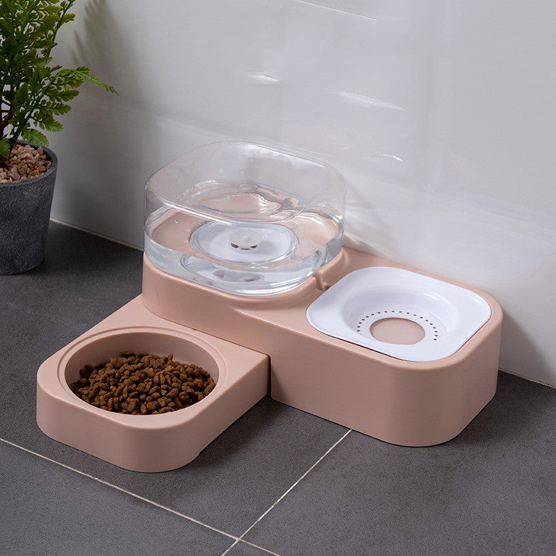 Double Bowl Automatic Drinking Cat Food Bowl
