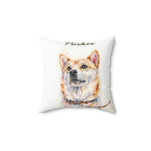 Custom pet pillow with a personalized photo and name – cozy & stylish