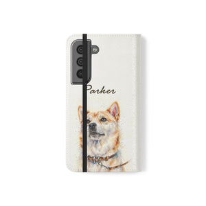 Wallet-style flip case for iPhone & Samsung