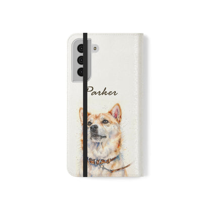 Custom Flip Phone Case – Faux Leather, Card Holder & Stand Feature