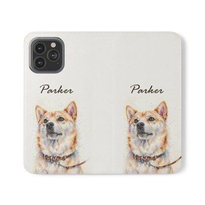 Custom Flip Phone Case – Faux Leather, Card Holder & Stand Feature