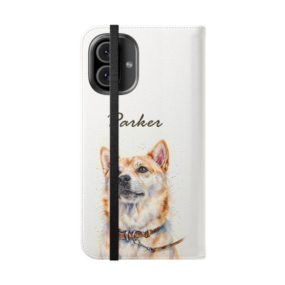 Custom Flip Phone Case – Faux Leather, Card Holder & Stand Feature
