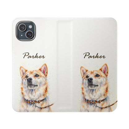 Custom Flip Phone Case – Faux Leather, Card Holder & Stand Feature