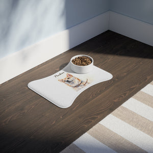 Personalized pet feeding mat with custom name & design