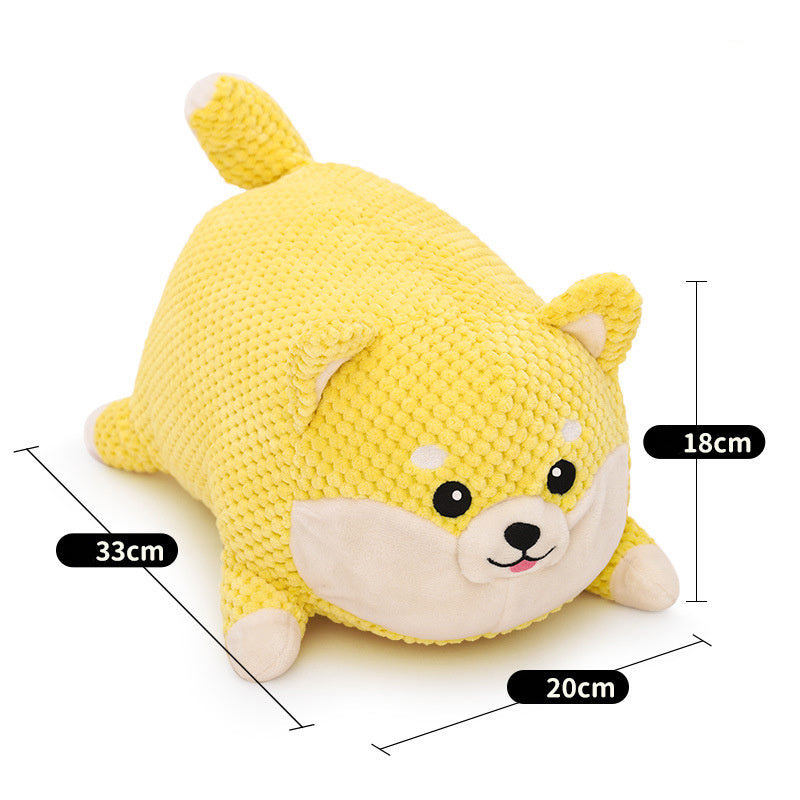 Stuffed Animals Dog Calming Toy Pet Plush Toy Puppy Teeth Cleaning Chew Squeaky Pillow Toy Bite Resistant Vocalization Dog Toy