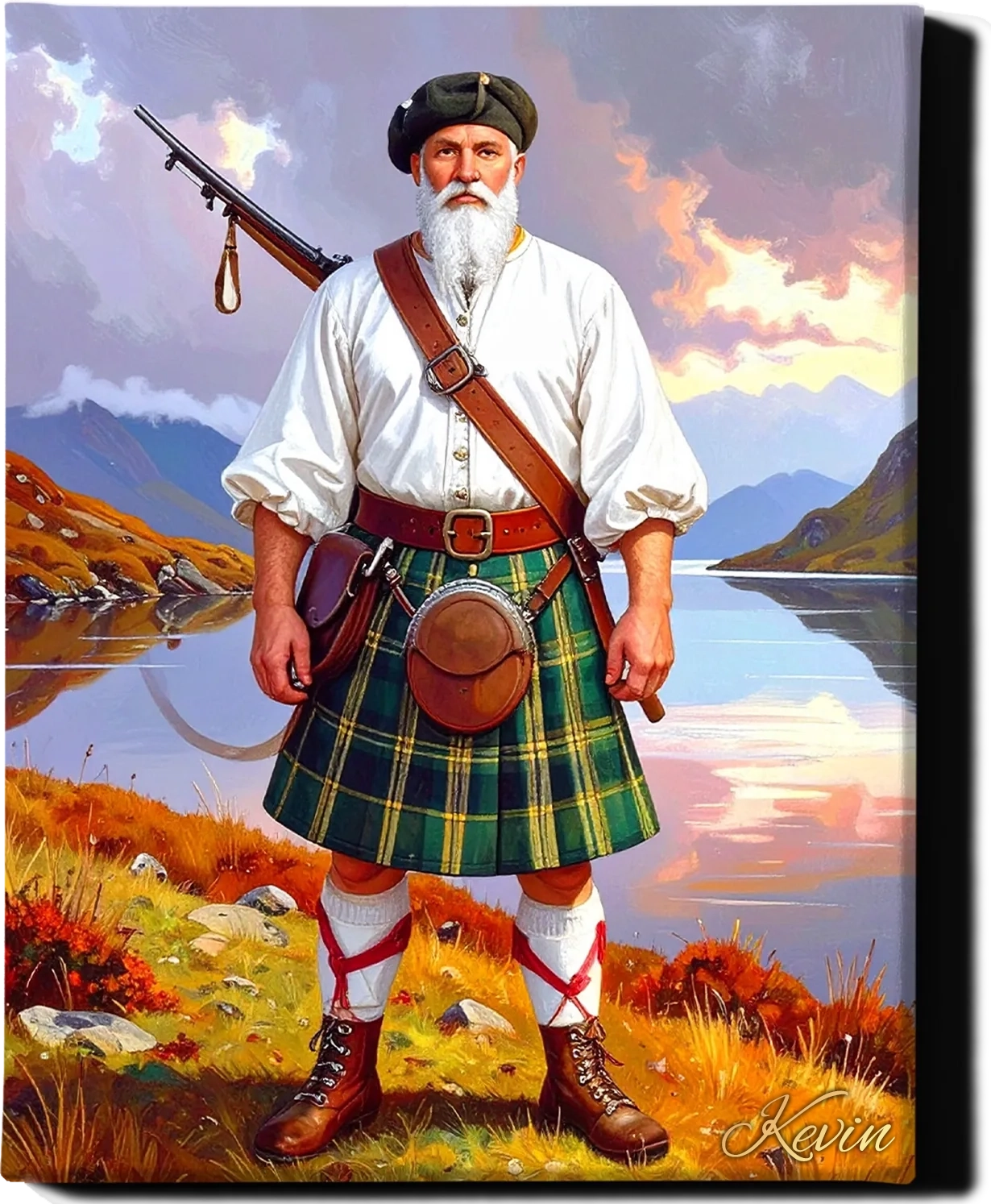 Custom Royal Human Portrait | Angus MacRae | Personalized Wall Art Gift for him