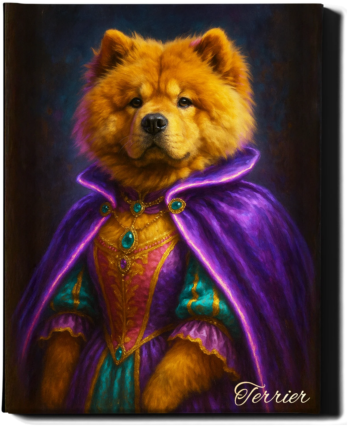 Custom Royal Pet Portrait | Archduke Wuffles | Personalized Wall Art for Pet Lovers