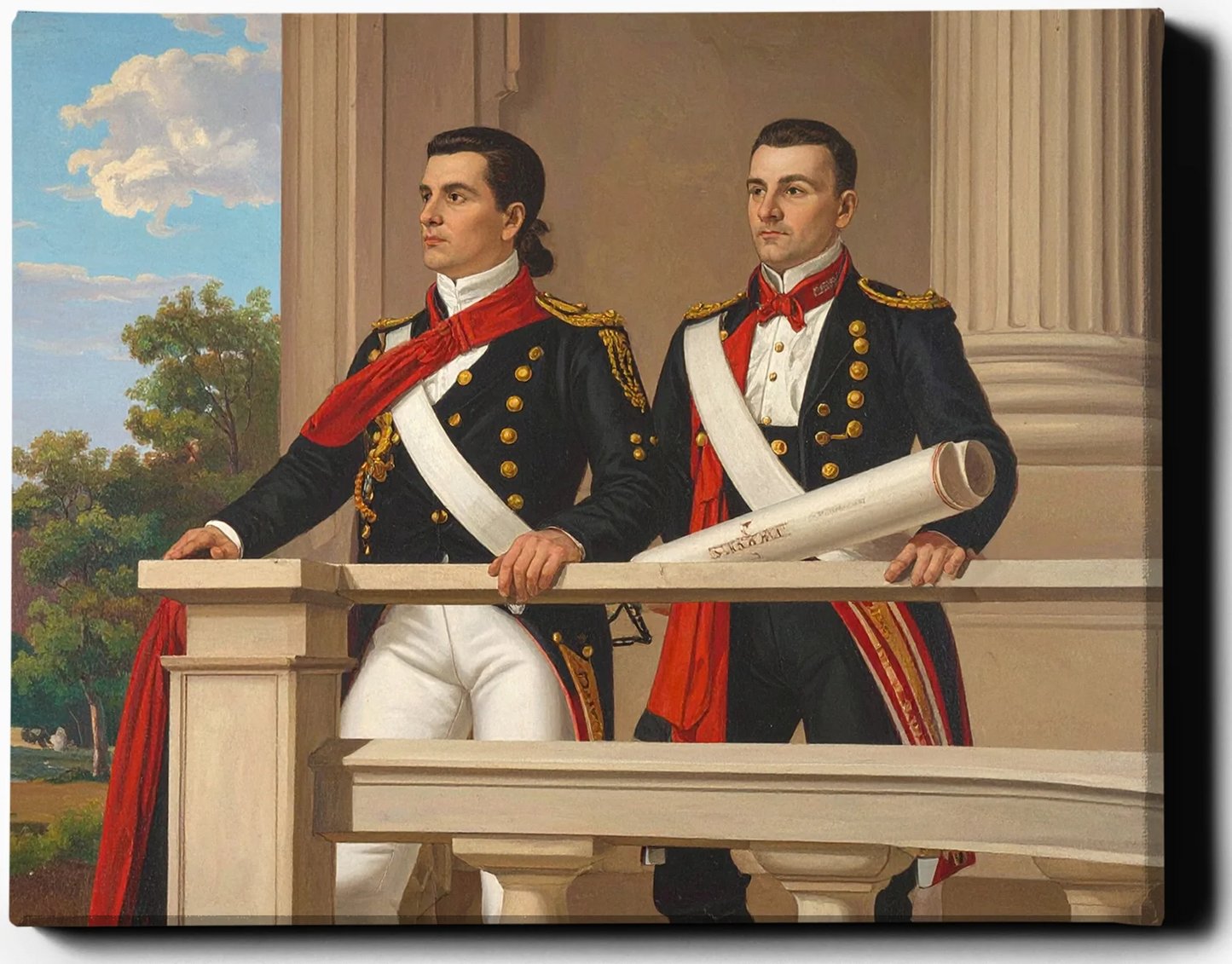 Custom Royal Family Portrait | Balcony of Command | Personalized Wall Art Gift