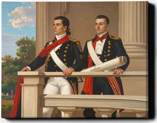 Custom Royal Family Portrait | Balcony of Command | Personalized Wall Art Gift